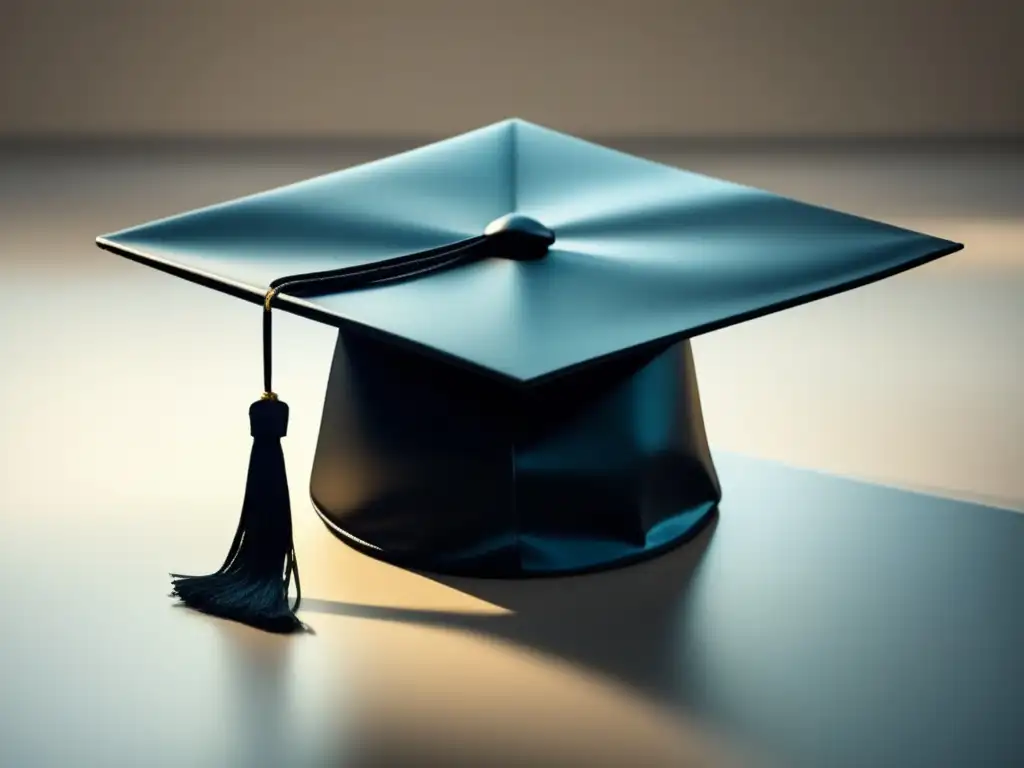 Elegante gorro de graduación en superficie pulida Fórmula secreta admisiones Universidad Columbia - Graduación elegante y moderna con gorro negro y tassel en colores universidad