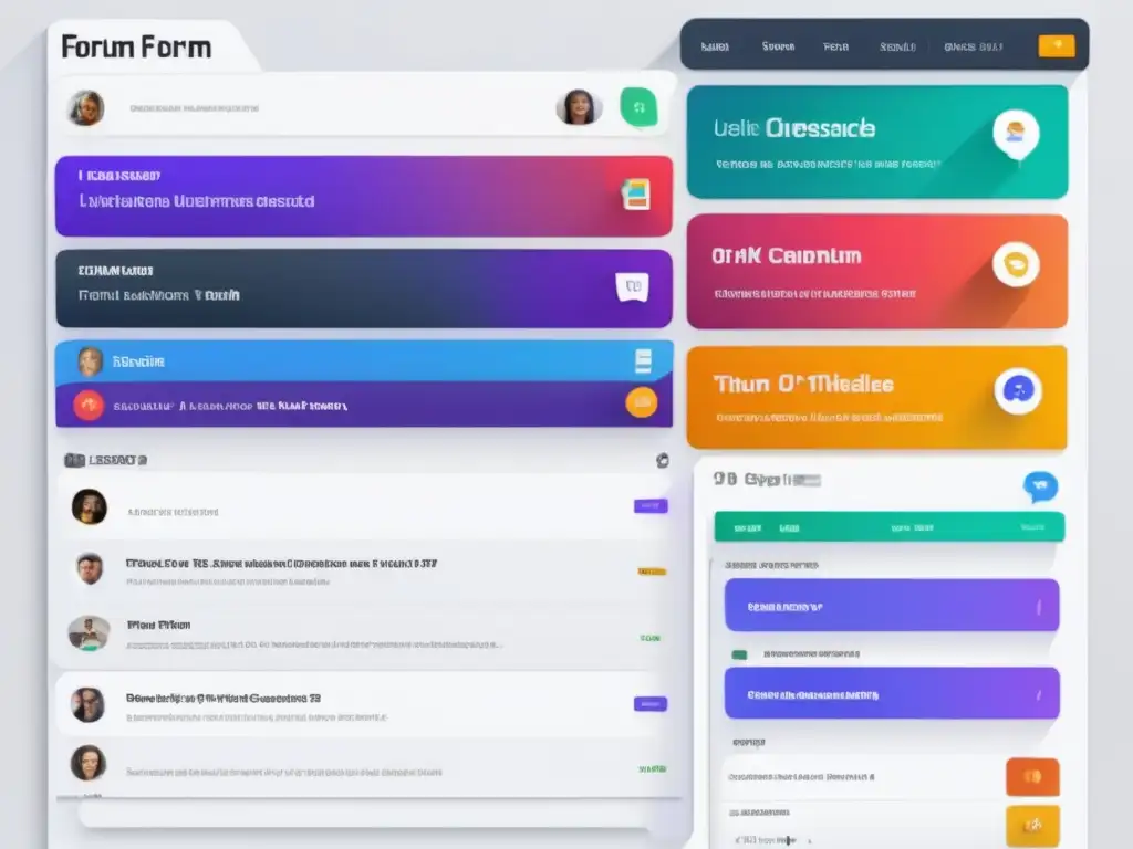 Foro moderno y minimalista: interfaz, diseño y funcionalidad Foro moderno y minimalista de alta calidad, fomentando la participación y compartiendo conocimientos