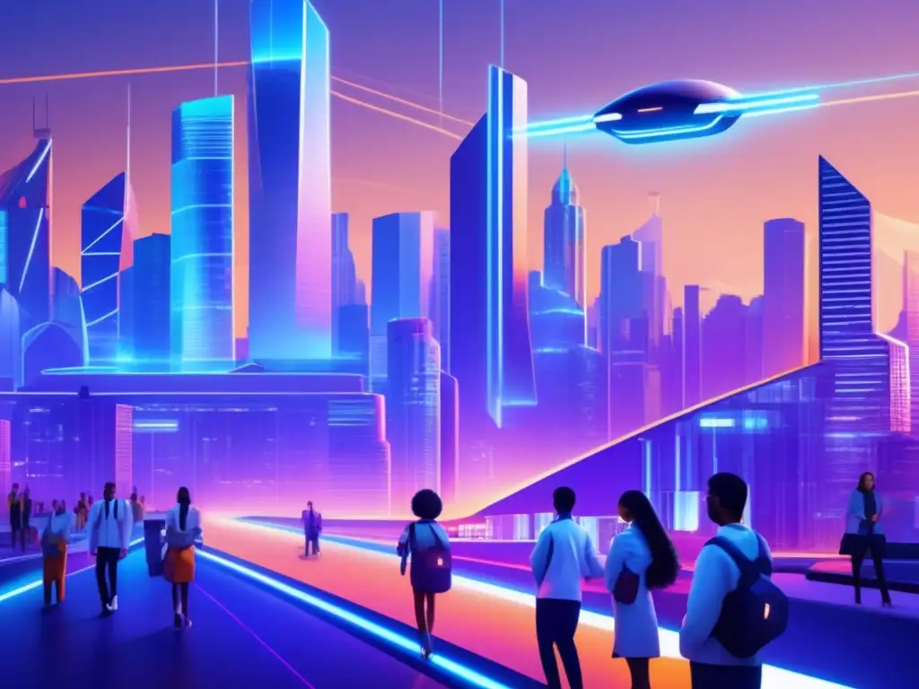 Futuro urbano con tecnología y educación STEM Futuro ciudad tecnológica con estudiantes de STEM - Cambios en las admisiones universitarias por la revolución STEM