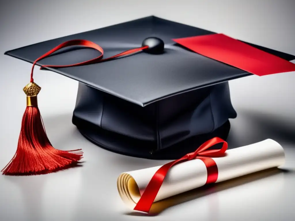 Graduación de excelencia y logros Graduación: gorro, diploma, excelencia académica, becas posgrado