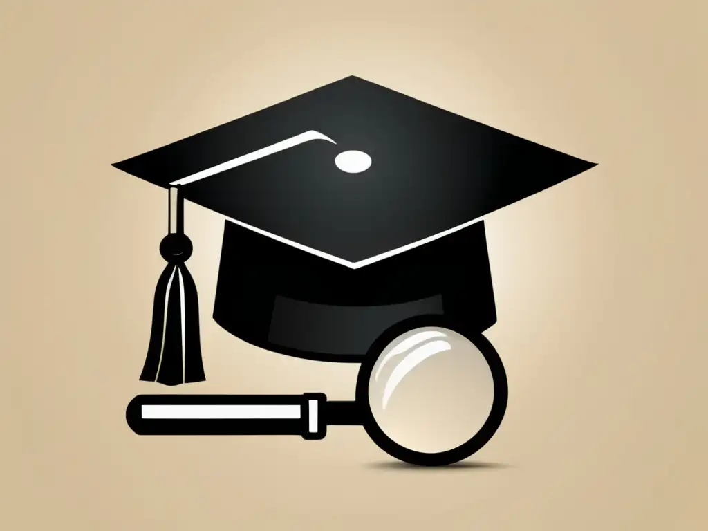 Graduación y análisis de leyes universitarias Graduación: Lupa en gorro con leyes de admisión actualizadas