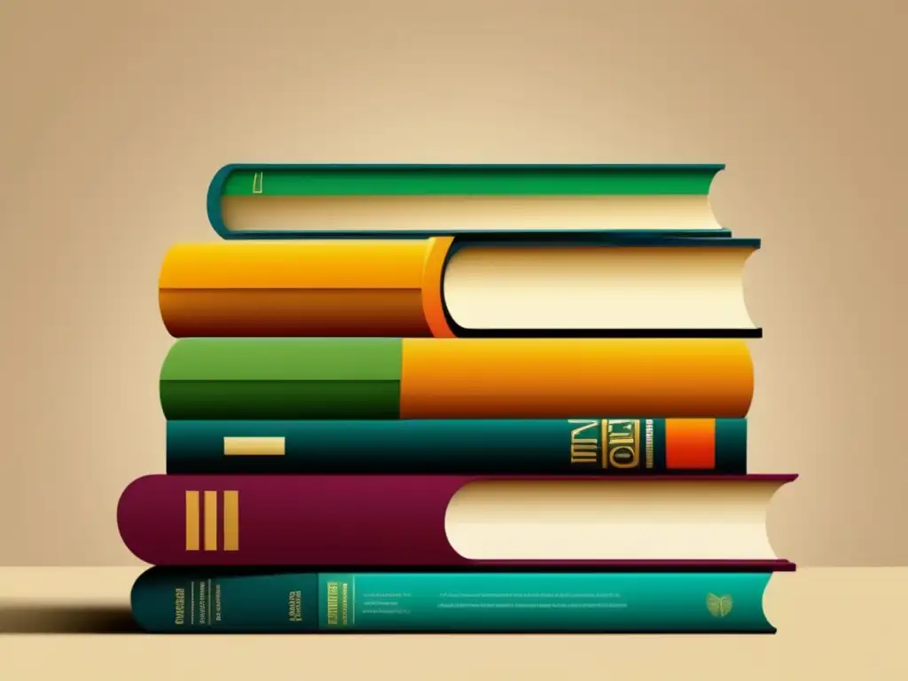 Colección diversa de libros con diseños intrincados Gran colección de libros de conocimiento general con diseños atractivos que abarcan diversos temas