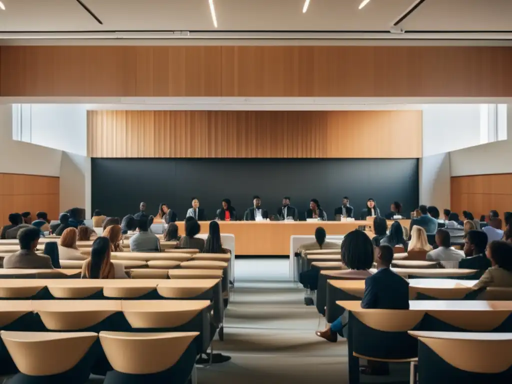 Estudiantes graduados en proceso de admisión competitivo Grupo diverso de estudiantes de posgrado en proceso de admisión, destacando la inclusividad global y la determinación