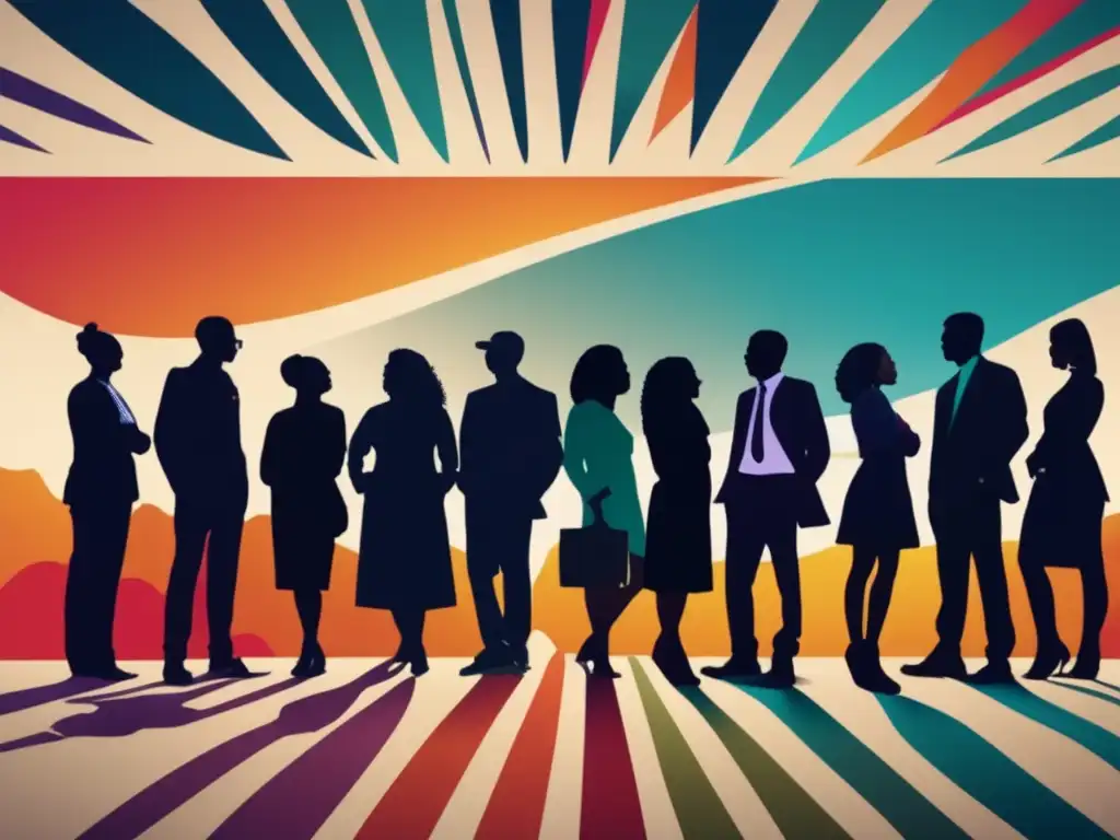Grupo diverso unido: promoviendo diversidad y inclusión Grupo diverso en silueta: acción afirmativa en admisiones universitarias