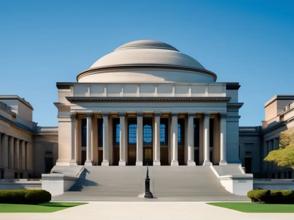 Majestuosa biblioteca en Columbia Hermosa arquitectura neoclásica de la Biblioteca Low en la Universidad Columbia, simbolizando la prestigiosa atmósfera académica