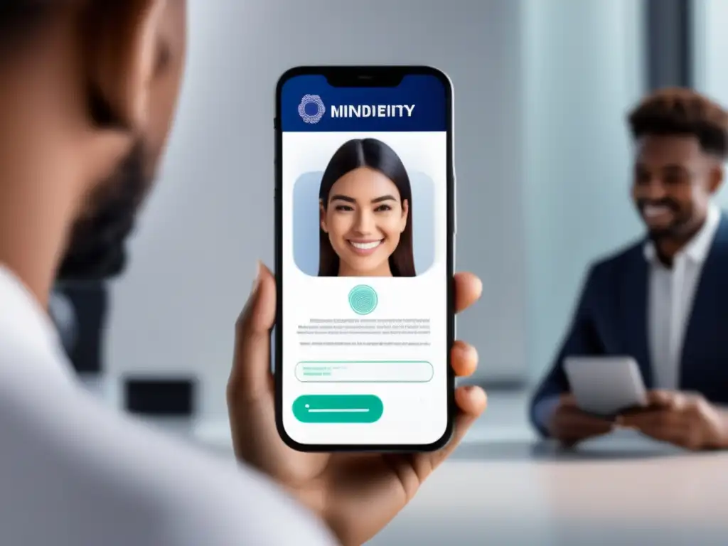 Verificación de identidad online - Verificación identidad online: interfaz moderna de examen, reconocimiento facial, biometría y AI