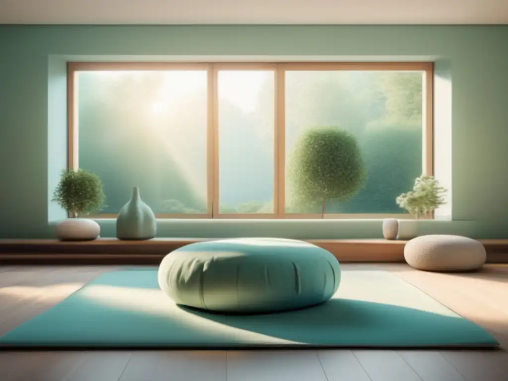 Espacio de meditación y bienestar Imagen calmante con técnica para reducir ansiedad en exámenes de admisión