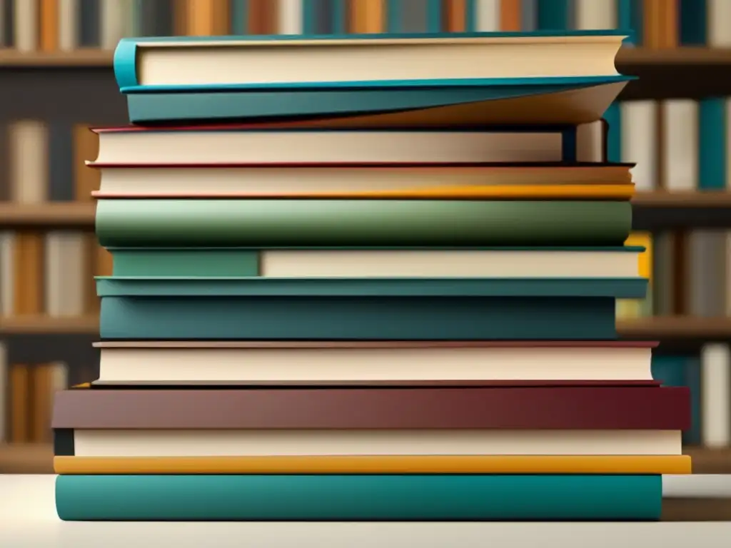 Stack of vibrant university books Imagen de libros universitarios: Estrategias de personalización de ensayos universitarios