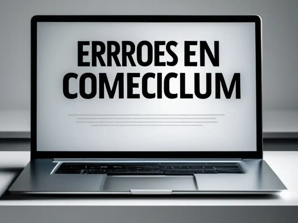 Laptop moderno con currículum universitario Imagen minimalista: errores comunes en currículum universitario