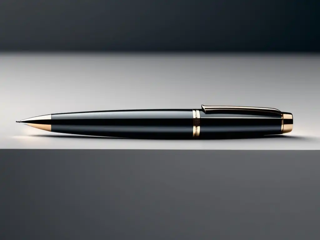 Elegante pluma de tinta azul Imagen de una pluma de tinta negra elegante con tinta azul real y patrones fluidos que simbolizan la comunicación y el éxito universitario