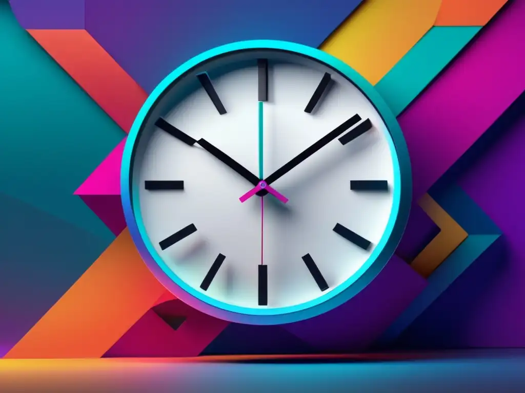 Reloj minimalista y motivador para la gestión del tiempo Imagen: Técnicas de manejo del tiempo en exámenes de admisión universitaria con reloj minimalista y motivación