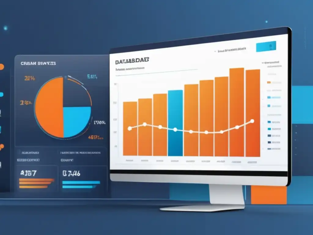 Dashboard de visualización de datos futurista Importancia del análisis de datos en admisiones universitarias: diseño minimalista y moderno con gráficos y colores contrastantes