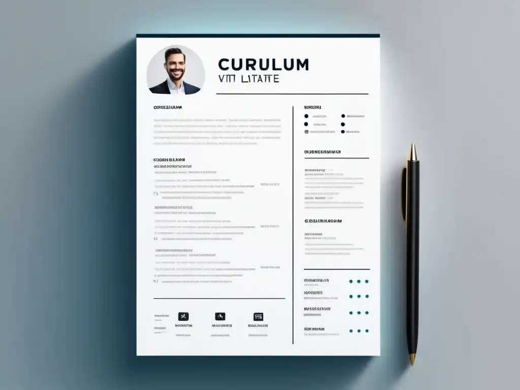 CV moderno y minimalista Importancia del currículum vitae en admisiones universitarias