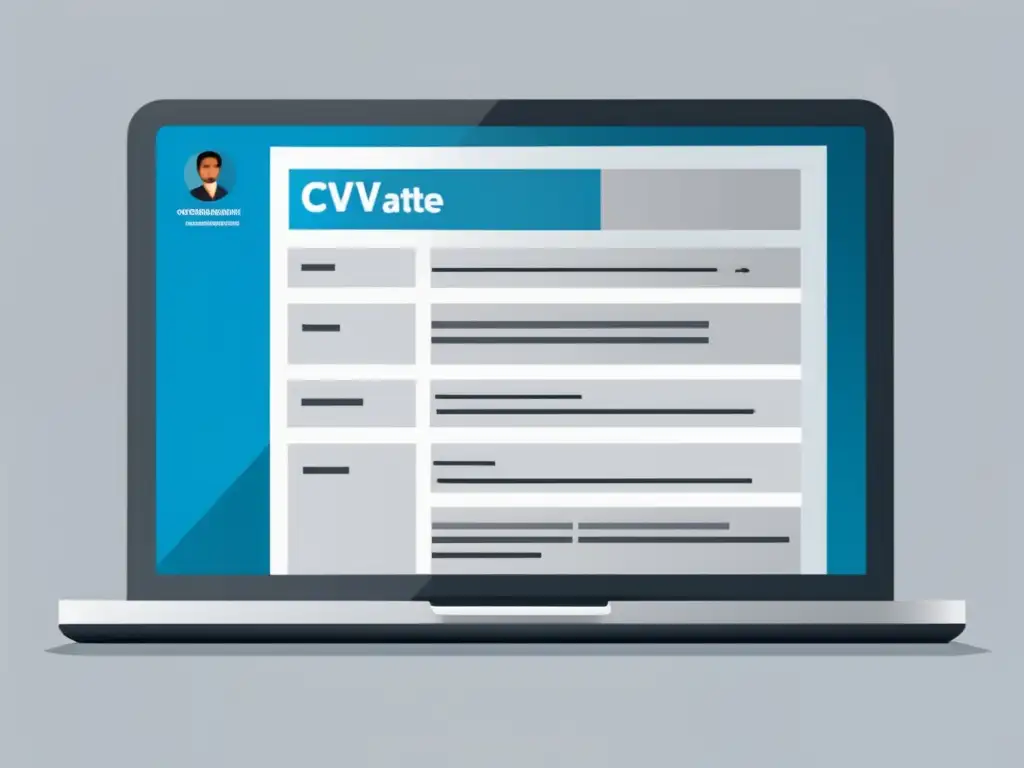 CV online profesional y minimalista Importancia del CV para MOOCs: un CV en línea moderno y minimalista que refleja profesionalismo y atención al detalle