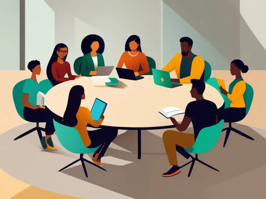 Estudiantes universitarios colaborando Importancia de legislación para diversidad en campus universitarios