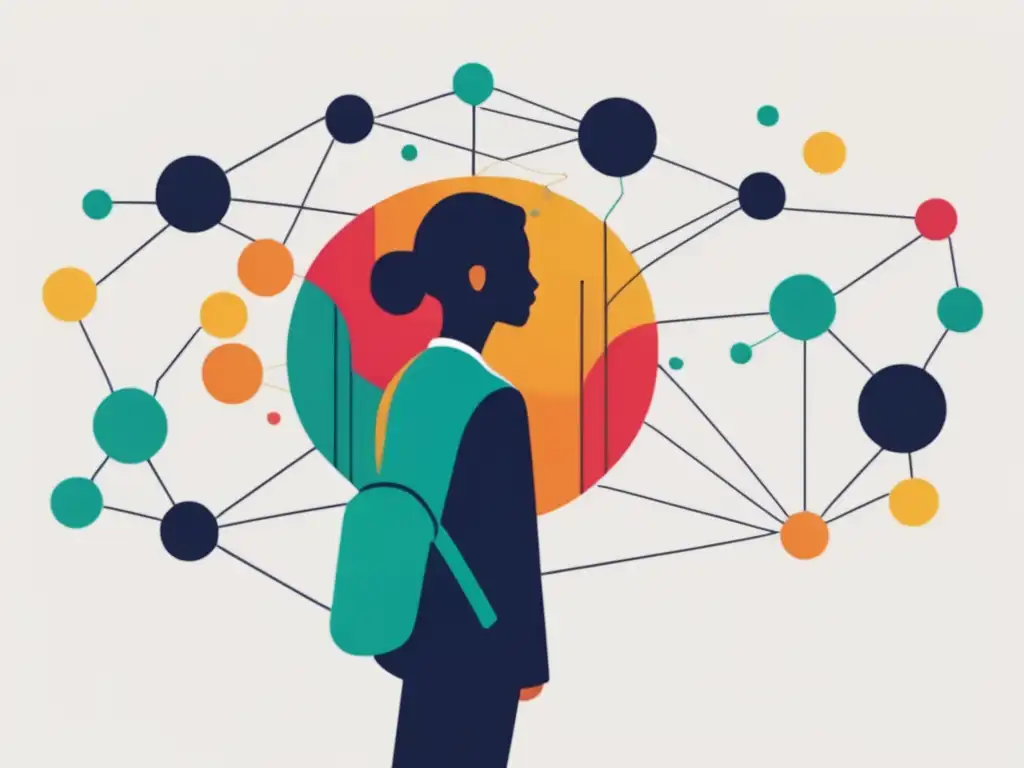 Identidad cultural y elección de carrera Importancia de la identidad en elección de carrera - Ilustración minimalista que muestra la conexión entre identidad cultural y elección profesional