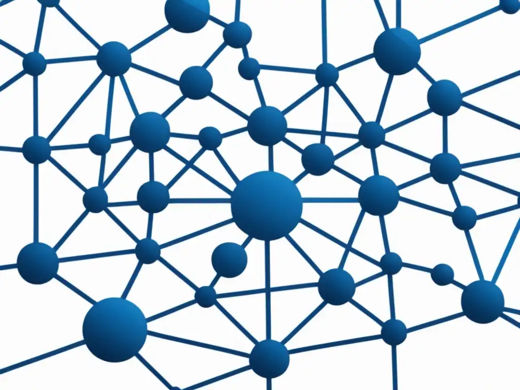 Red de contactos estratégicos Importancia del networking en admisiones universitarias: imagen de red de líneas interconectadas en tonos azules