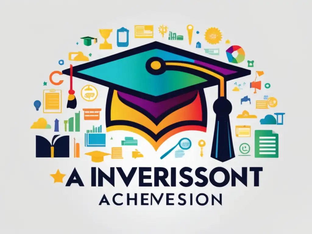 Equidad y oportunidades en admisiones universitarias Importancia ONGs en admisión universitaria: capa graduación, iconos admisión, estudiantes diversos, diploma, edificio universitario