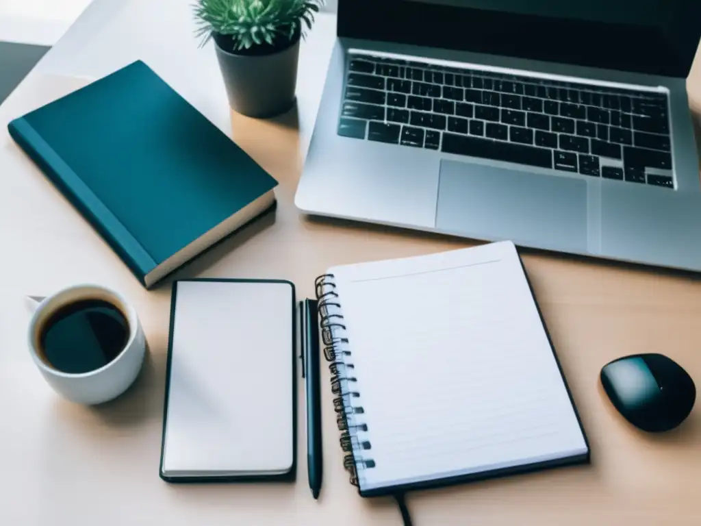 Escritorio minimalista con CV académico moderno Importancia del perfil académico en admisiones universitarias