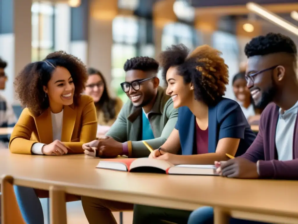 Estudiantes diversos en universidad Iniciativas universitarias para estudiantes de bajos recursos, diversidad étnica y acceso igualitario a la educación