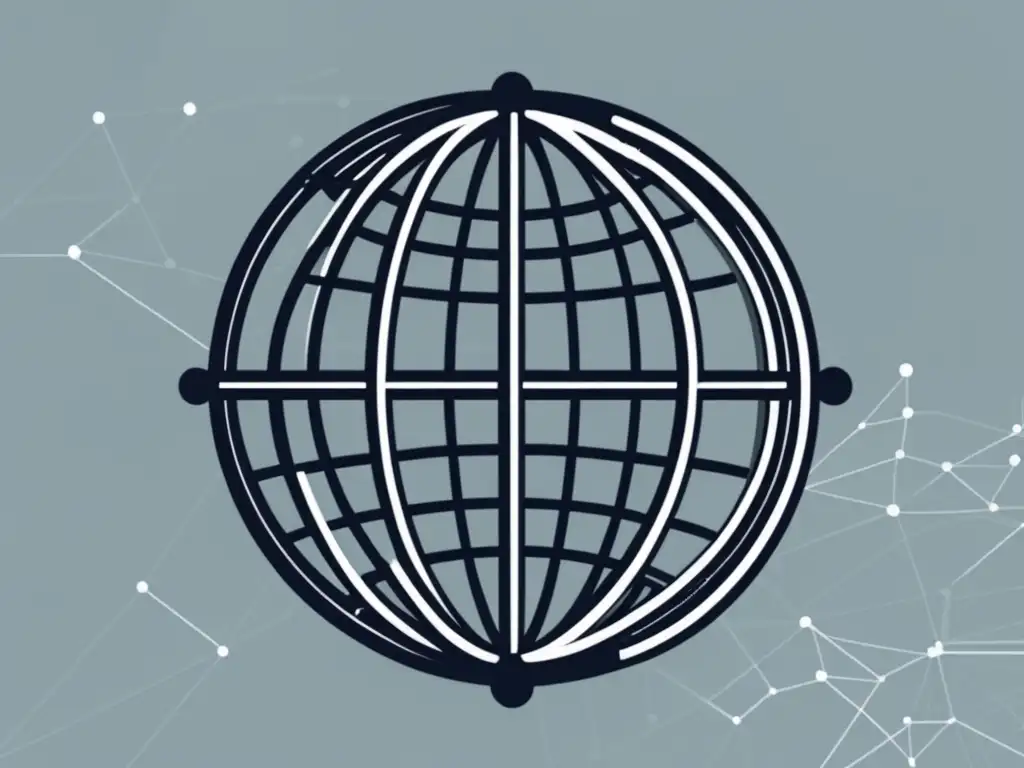 Red de universidades globales Globe interconectado con líneas y nodos, simbolizando intercambio de información entre universidades