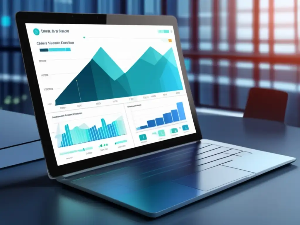 Plataforma virtual de análisis de datos universitarios Interfaz virtual de plataforma con diseño minimalista y datos de análisis universitarios