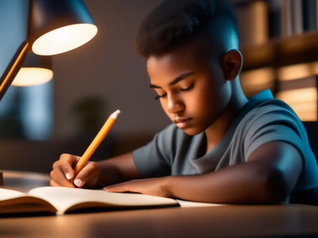 Estudiante concentrado en estudio moderno Joven estudiante concentrado en estudio universitario - Consejos motivación estudios universitarios
