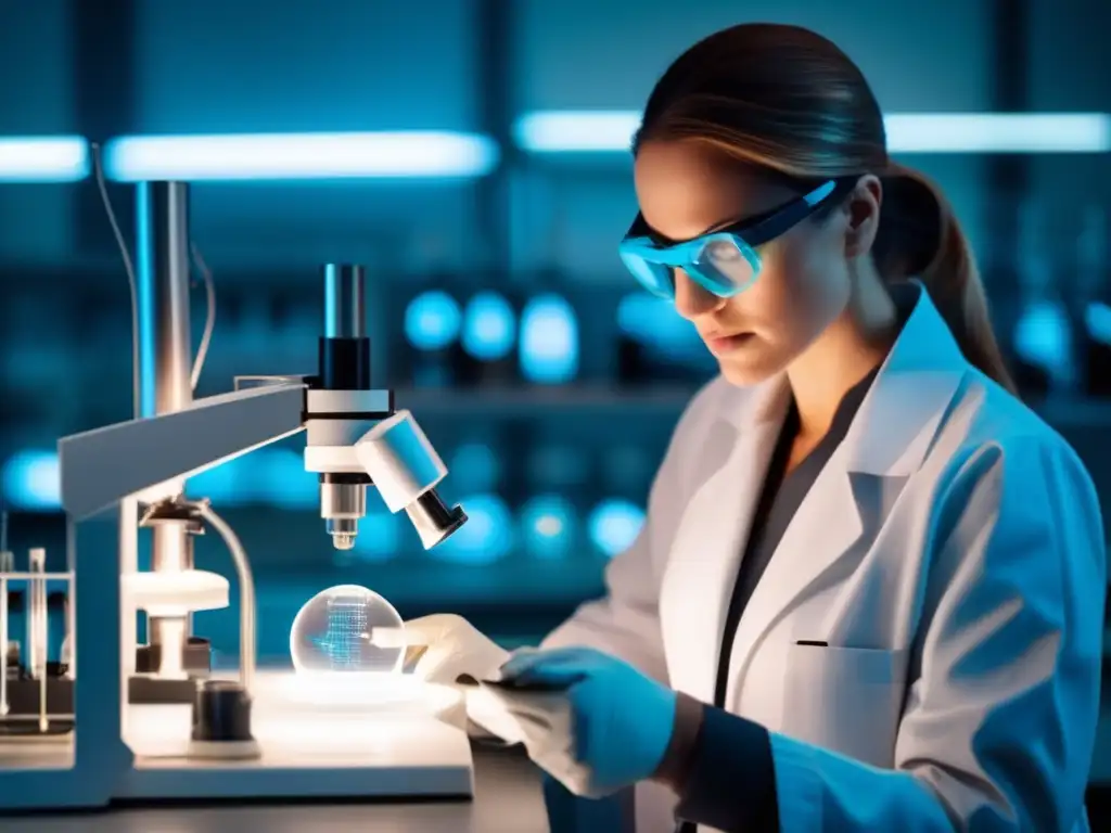 Mujer científica en laboratorio Científica en laboratorio| Mujer investigando| Equipos científicos| Becas para mujeres científicas universitarias