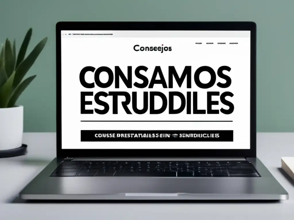 Laptop moderno y limpio con página web sobre préstamos estudiantiles Laptop moderno con fondo blanco, página web