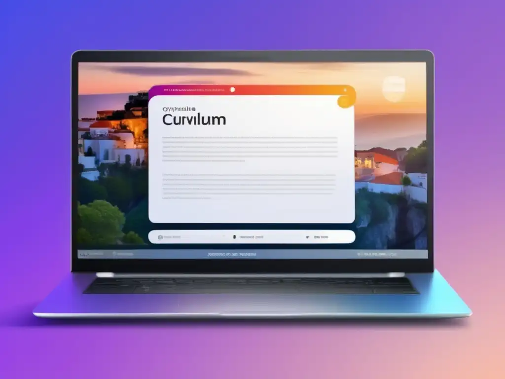 Plantilla CV minimalista y profesional Laptop moderno con plantilla CV personalizable