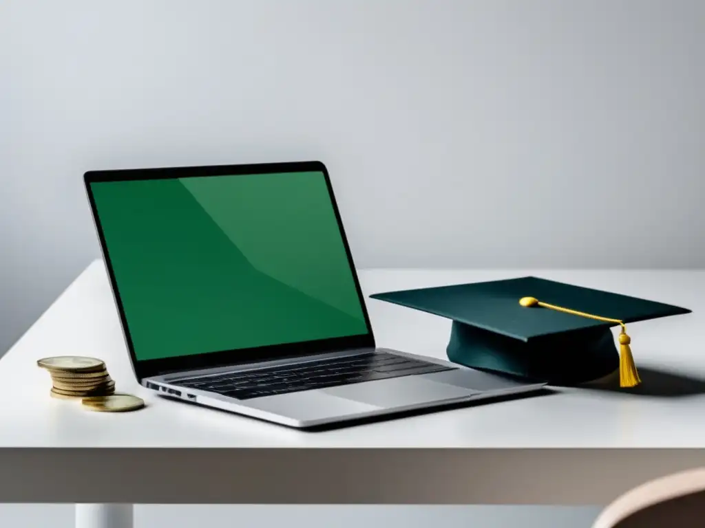 Laptop estudiante: tecnología y préstamos Laptop moderno con préstamos estudiantiles sin aval