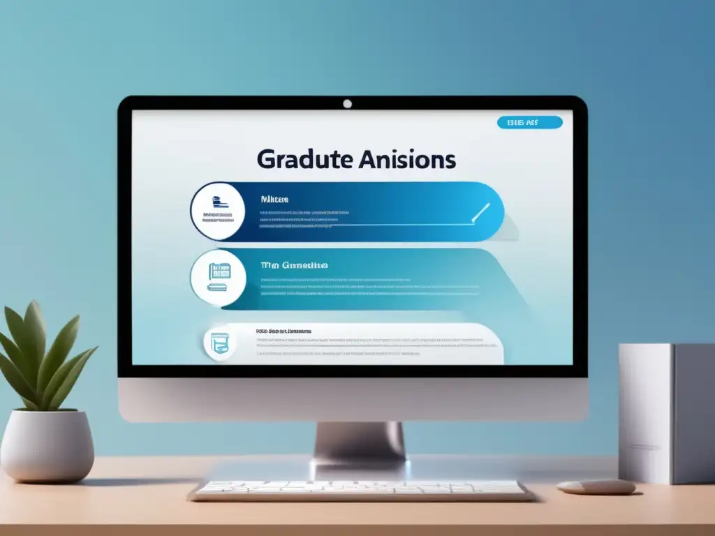 Laptop moderno con consejos para admisiones a la universidad Laptop profesional con pasos para evitar errores en admisiones a maestrías
