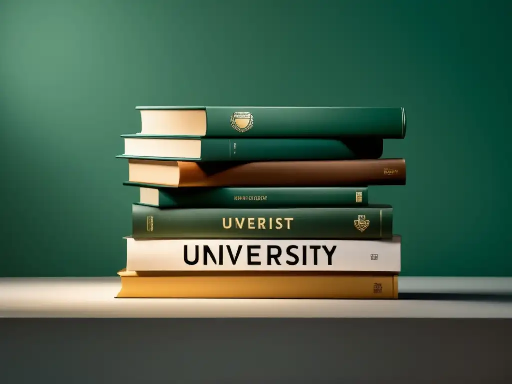 Preparación para exámenes de admisión Preparación prueba admisión universidad - Libros con logo universitario, composición visualmente atractiva que transmite preparación y investigación