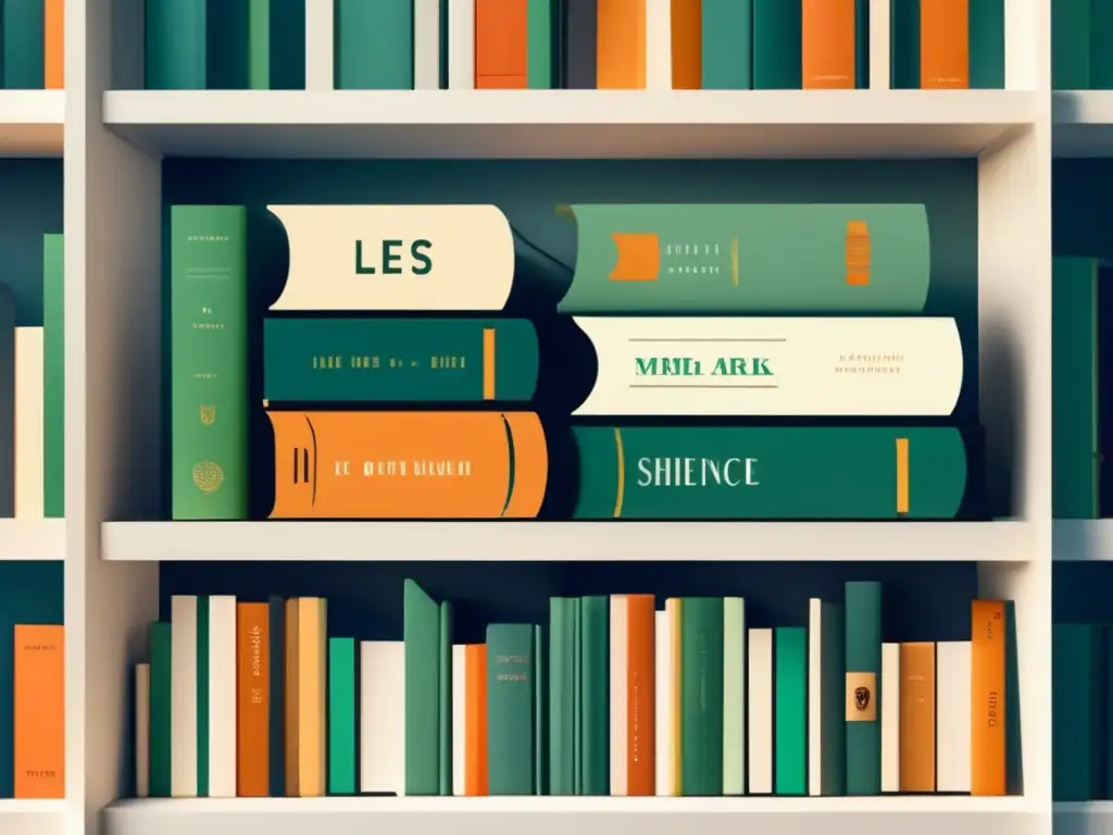 Estante de libros organizado y académico Libros organizados representando logros académicos