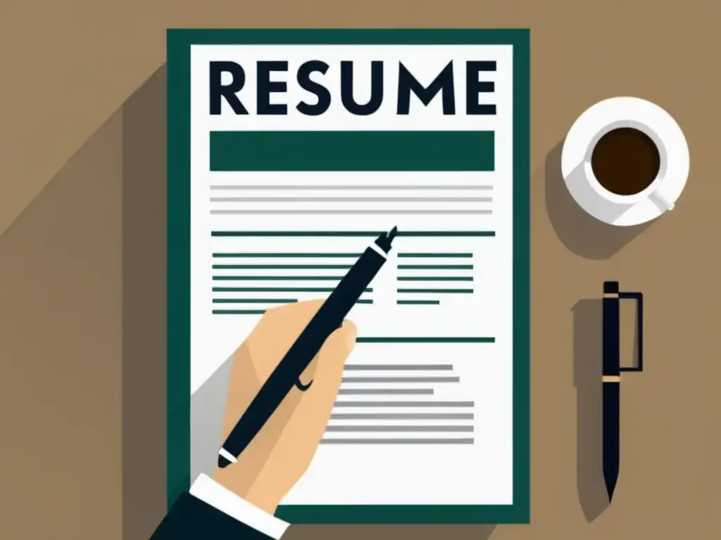 Manos profesionales sosteniendo currículum Manos sosteniendo un CV y bolígrafo, representando importancia de preparación y atención a detalle en admisión a maestrías