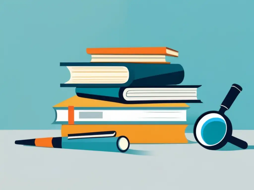 Libros organizados con lupa Guía mejor puntajes SAT y ACT: libros, lupa, aprendizaje