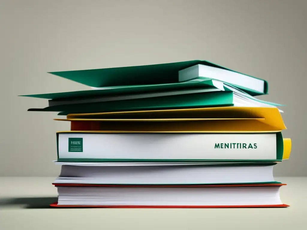 Documentos de admisión universitaria: Mentiras y verdades Mentiras y verdades sobre admisión universitaria: documentos organizados y claros, fondo blanco y colores sofisticados
