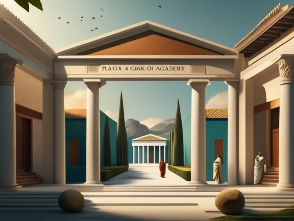 Examen de ingreso en la Academia de Platón y entrenamiento espartano Métodos selección universitaria en la Antigüedad: Plato's Academy y educación espartana en imagen 8k con escenas minimalistas y modernas