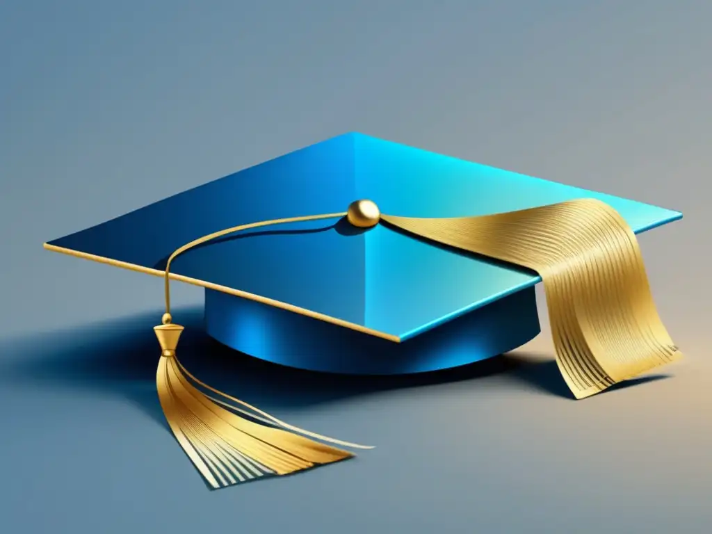 Graduación dorada: becas y éxito académico Graduación minimalista con beca dorada, símbolo de becas universitarias y estabilidad financiera