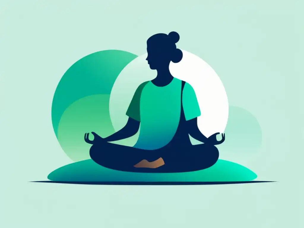 Ilustración minimalista de meditación y relajación Ilustración minimalista de relajación para exámenes universitarios