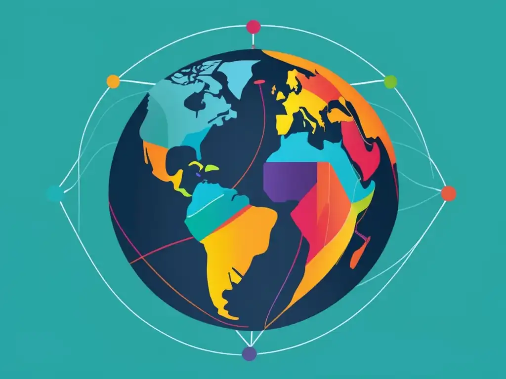 Mapa interactivo de admisiones universitarias en LatAm Ilustración minimalista de un globo con mapa de América Latina resaltado, conectado a universidades