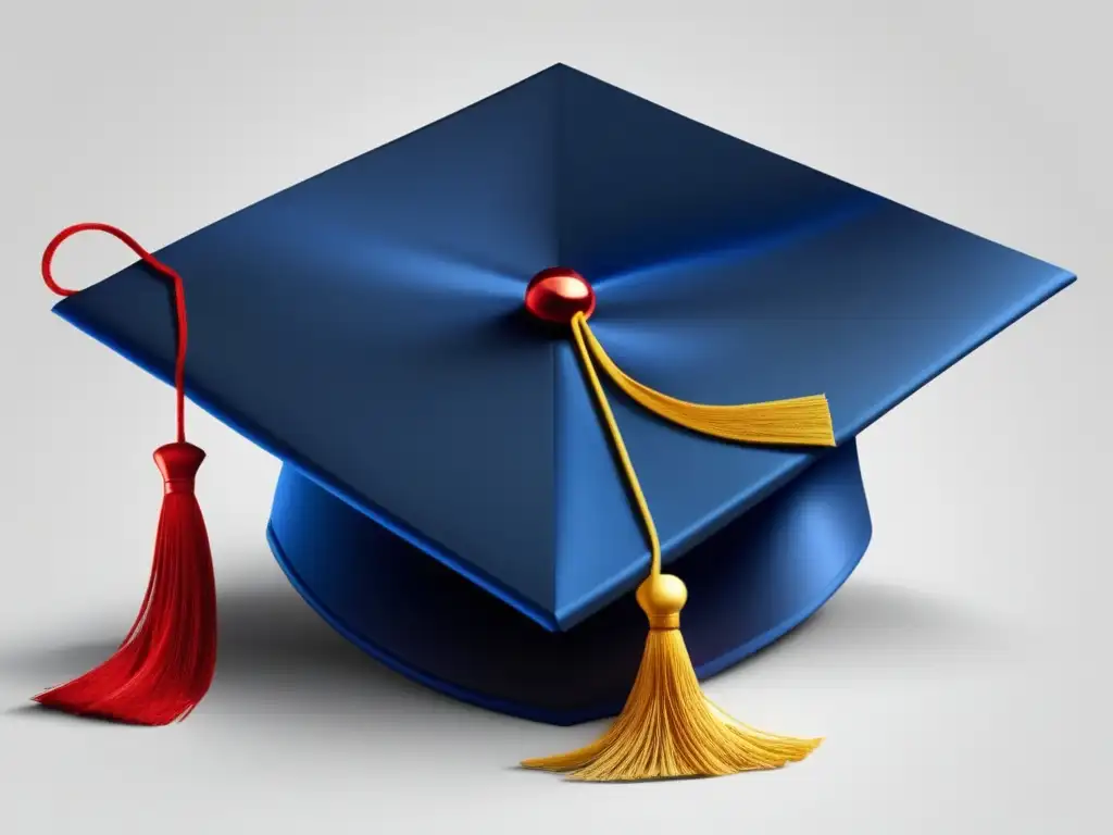 Elegante gorro de graduación minimalista Graduación minimalista con gorro negro y tassel vibrante