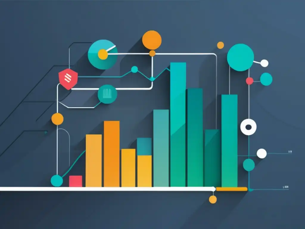 Análisis de datos en admisiones universitarias Ilustración minimalista que representa impacto de analítica en admisiones universitarias