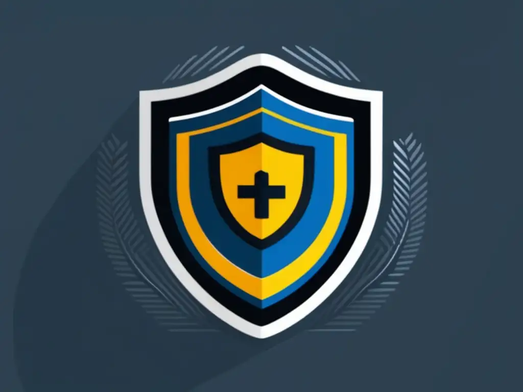 Protección de Datos y Privacidad Ilustración minimalista y moderna de un escudo representando la protección de datos en admisiones universitarias