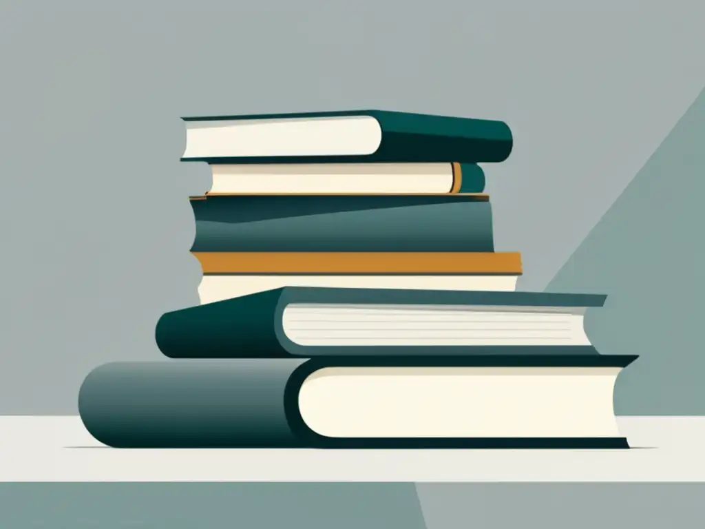 Pila ordenada de libros para educación Ilustración minimalista de una pila de libros simbolizando conocimiento y educación