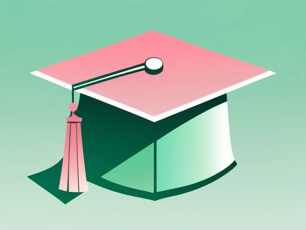 Diseño minimalista de graduación Diseño minimalista con graduación universitaria en colores pasteles