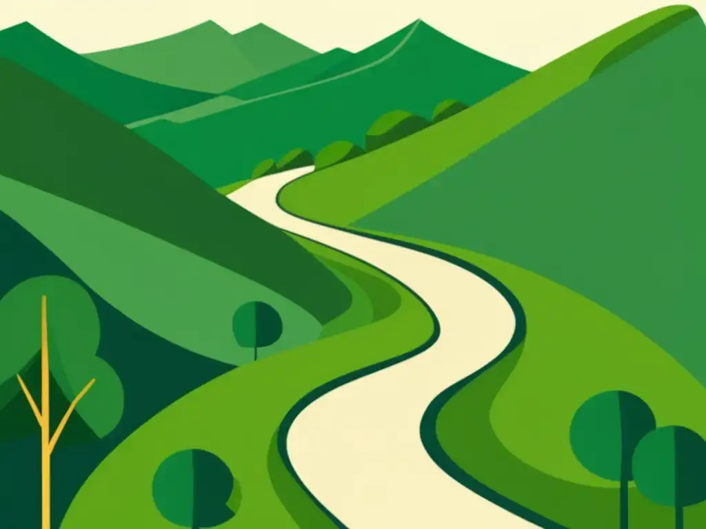 Camino de superación universitaria Ilustración moderna y minimalista: Preparación emocional para desafíos universitarios