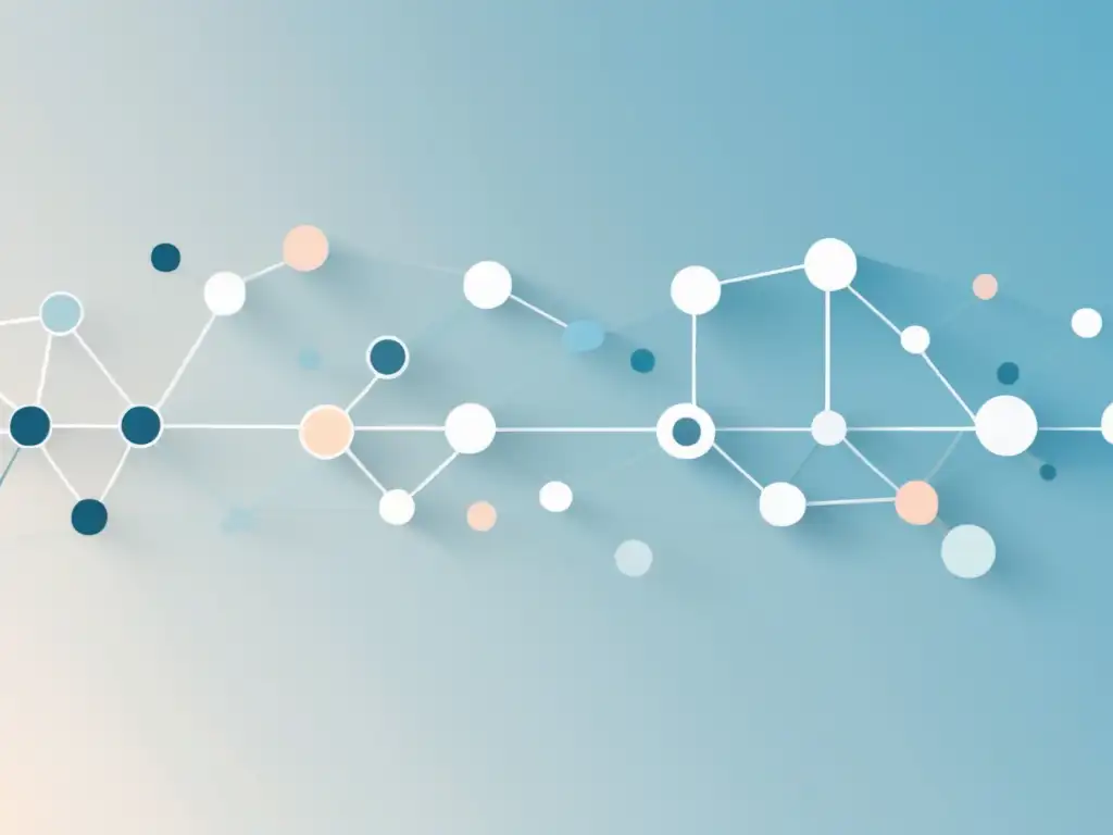 Ilustración moderna de una red de nodos Ilustración moderna de una red de nodos interconectados que simboliza la importancia del networking universitario