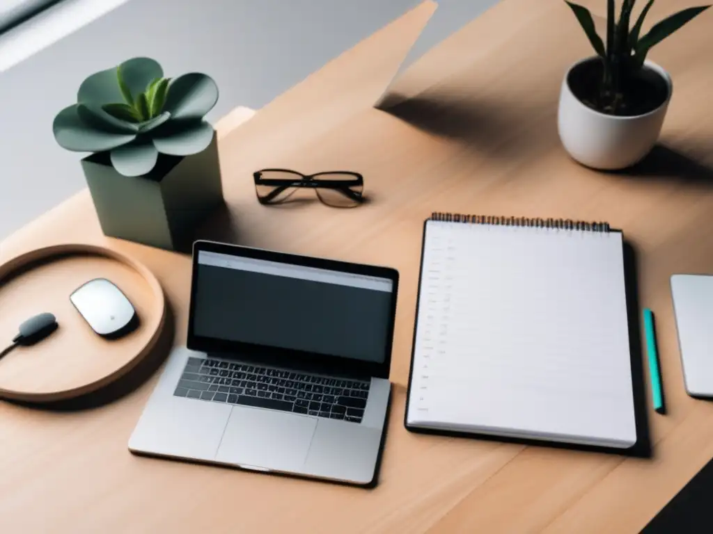 Espacio de trabajo organizado y productivo Oficina organizada con gestión del tiempo en admisiones universitarias