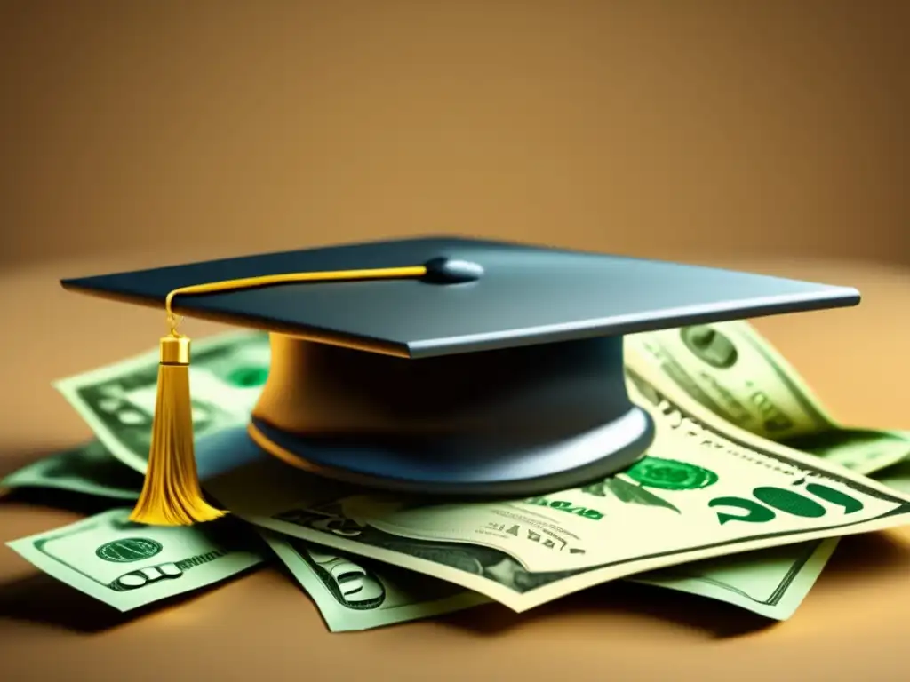 Opciones de financiamiento educativo sin deudas Opciones de financiamiento educativo sin endeudarte con imagen de gorro de graduación y dinero